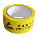 Industrial warning tape print CAUTION ESD mark warning tape yellow PVC warning tape